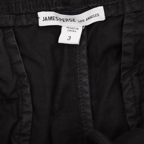 James Perse Pants Men 3 Cotton Linen Elastic Waist Drawstring Black straight leg - Picture 4 of 11